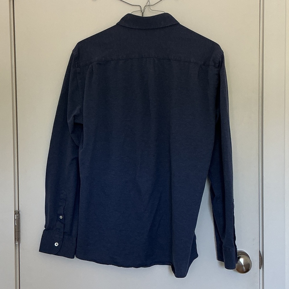 Ermenegildo Zegna Indigo Cotton Pique Casual Shirt - Picture 3 of 3